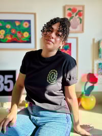 Image 7 of TEE-SHIRT noir FLEURS - COLLAB' PIMENT MARTIN