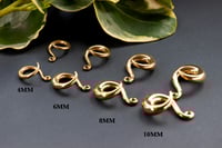 Image 5 of Ear Weights - Amethyst Slice - For Stretched Ears - Ear Hanger Hooks - PAIR Golden Ear Weights