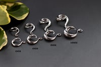 Image 3 of CROW Skull - Ear Weights - Stainless Steel for Stretched Ears - Ear Hooks