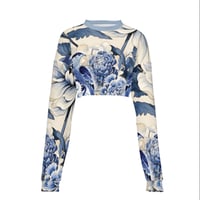 Image 1 of All kinds of blue crop top