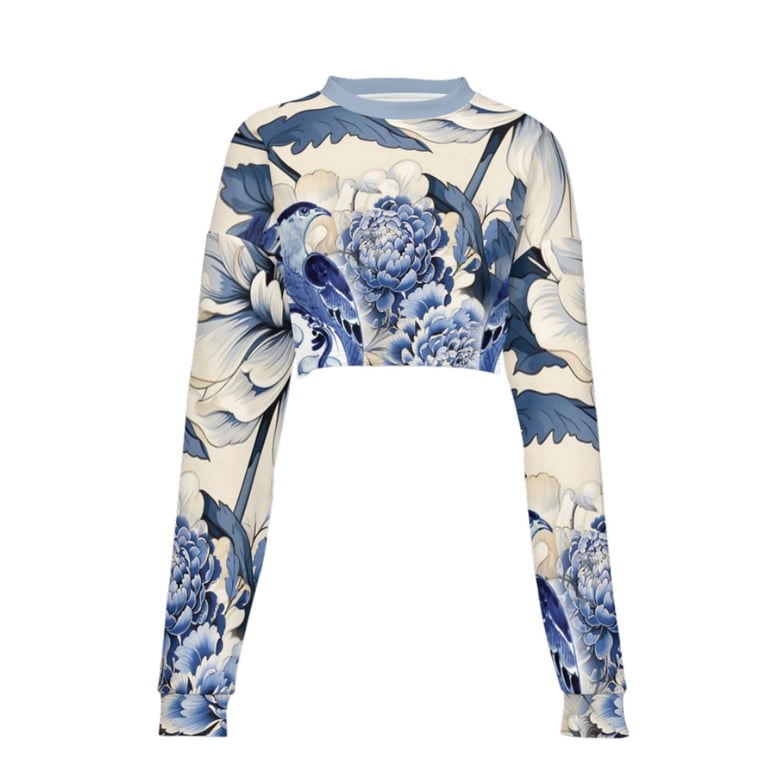 All kinds of blue crop top
