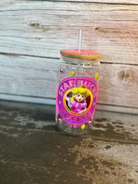 Image 1 of 16oz Princess Peach Glass Tumbler