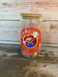 Image 1 of 16oz Mario Glass Tumbler