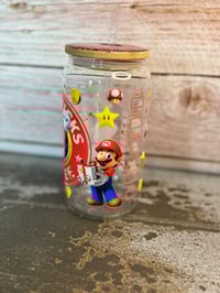 Image 2 of 16oz Mario Glass Tumbler