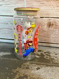 Image 5 of 16oz Mario Glass Tumbler