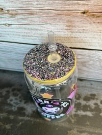Image 8 of 16oz Kuromi Coffee Glass Tumbler