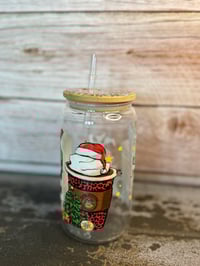 Image 4 of 16oz Grinch Coffee Glass