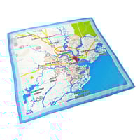 Image 1 of The Charleo Silk Map Scarf