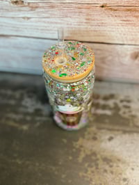 Image 7 of 16oz Merry Christmas Glass Snow Globe Tumbler