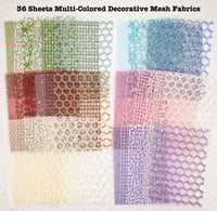 Image 4 of 90 Sheets Scrapbook Paper and Decorative Mesh Fabric Assorted Set 5.1x7 Inch