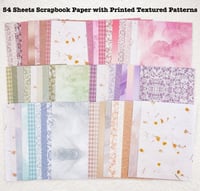 Image 5 of 90 Sheets Scrapbook Paper and Decorative Mesh Fabric Assorted Set 5.1x7 Inch