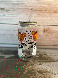 Image 3 of 16oz Mickey Mouse Halloween Glass Tumbler
