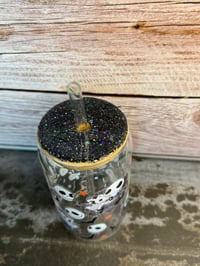 Image 4 of 16oz Jack Skellington and Zero Glass Tumbler