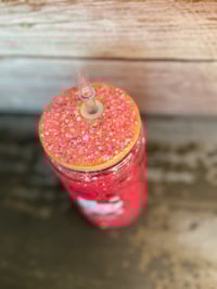 Image 5 of 16oz Hello Kitty Love Coffee Glass Snow Globe Tumbler