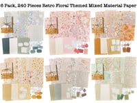 Image 2 of 6 Pack Mixed Special Paper for Scrapbooking Planner Junk Journal Supplies Collage 4.1x5.8 Inch A6
