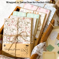 Image 1 of 240 Pieces Vintage Floral Paper and Textured Paper Assorted Set 4.1x5.8 Inch A6