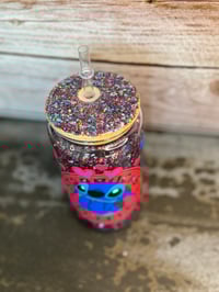 Image 4 of 16oz Stitch Starbucks Coffee Glass Snow Globe Tumbler