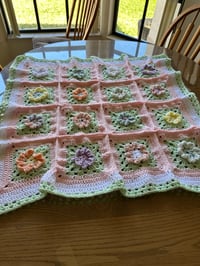 Image 1 of Floral Baby Blanket