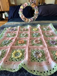 Image 2 of Floral Baby Blanket