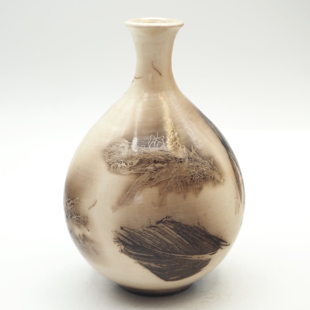 Image of Ghost Feather Raku Pot 003