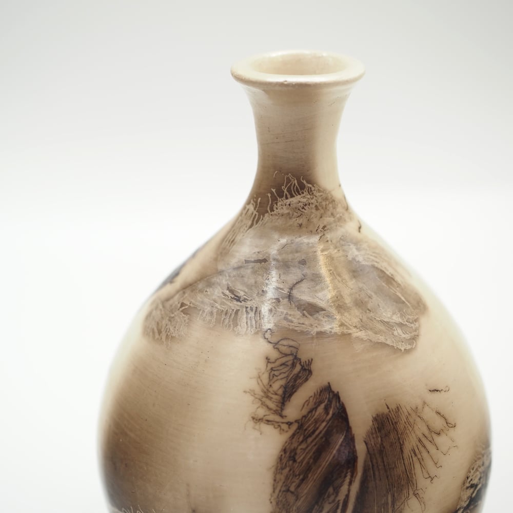 Image of Ghost Feather Raku Pot 003