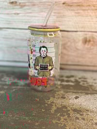 Image 4 of 16oz Killer Mugshot Glass Tumbler
