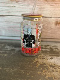 Image 6 of 16oz Killer Mugshot Glass Tumbler