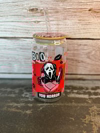 Image 1 of 16oz Scream Glass Tumbler