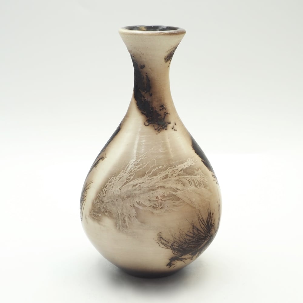 Image of Ghost Feather Raku Pot 001