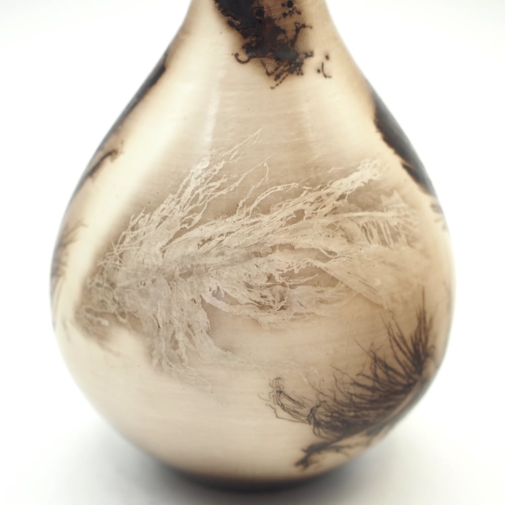 Image of Ghost Feather Raku Pot 001