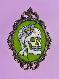 Image 1 of Framed Iridescent Skull