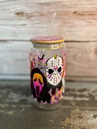 Image 2 of 16oz Horror Films Main Men Glass Tumbler
