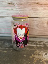 Image 1 of 16oz Horror Films Main Men Glass Tumbler