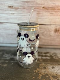 Image 3 of 16oz Ghost Mickey Glass Tumbler