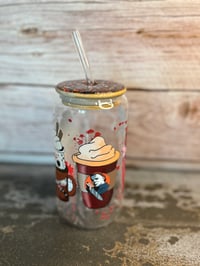 Image 4 of 16oz Horror Movie Coffee Glass Tumbler