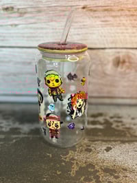 Image 1 of 16oz Horror Movie Characters Glass