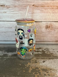 Image 2 of 16oz Horror Movie Characters Glass