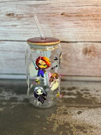 Image 3 of 16oz Horror Movie Characters Glass