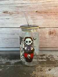 Image 1 of 16oz Scary Movie Coffee Glass Tumbler
