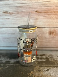 Image 2 of 16oz Scary Movie Coffee Glass Tumbler