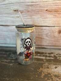 Image 4 of 16oz Scary Movie Coffee Glass Tumbler