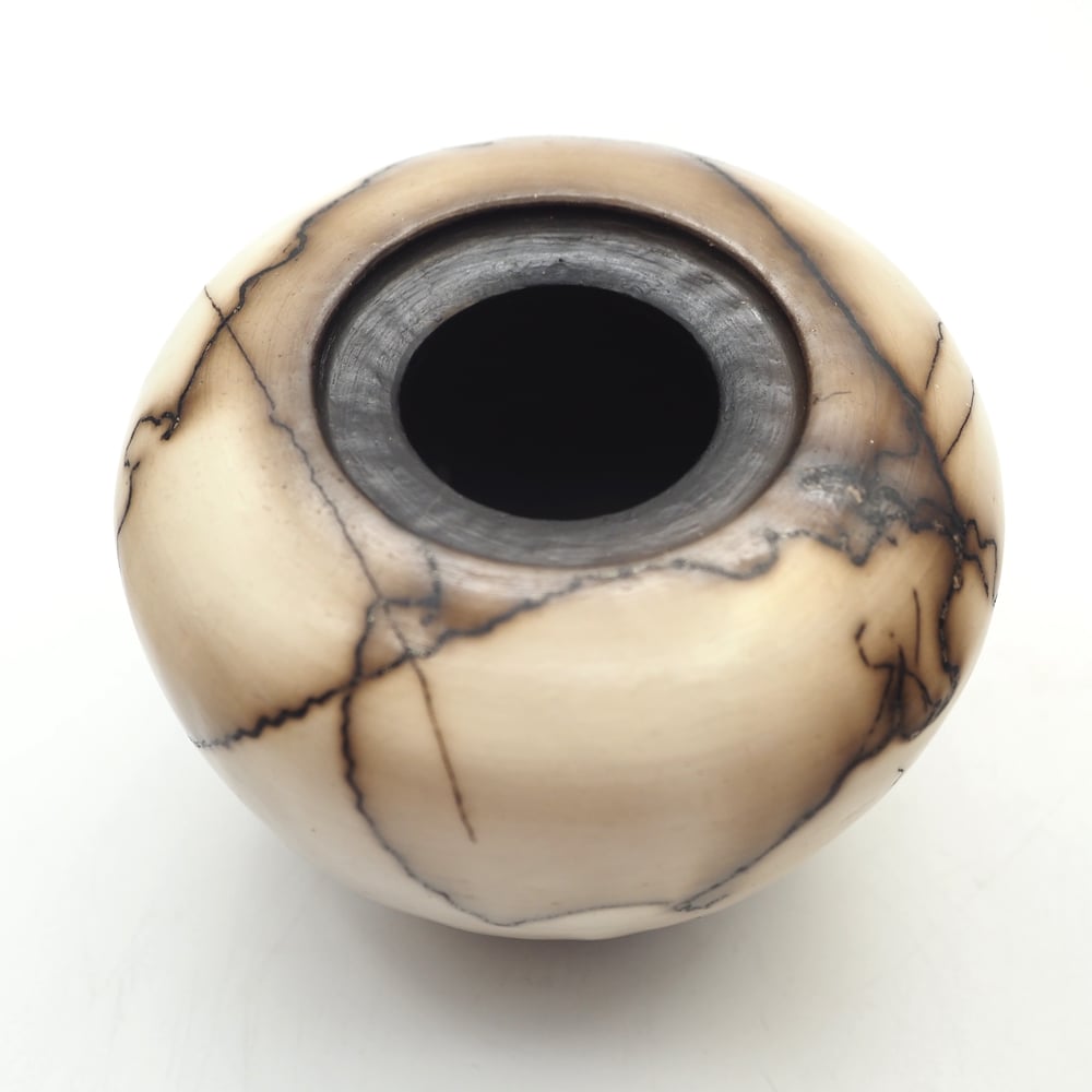 Image of Horsehair Raku Lidded Pot