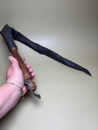 Image 3 of Beautiful short leather dragon tail, gray and mahogany