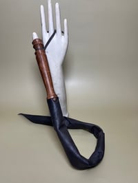 Image 4 of Beautiful short leather dragon tail, gray and mahogany