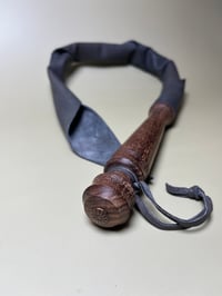 Image 1 of Beautiful short leather dragon tail, gray and mahogany