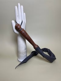 Image 5 of Beautiful short leather dragon tail, gray and mahogany