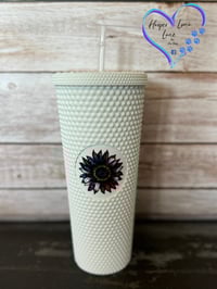 Image 1 of 24oz American Sunflower Studded Tumbler