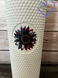Image 3 of 24oz American Sunflower Studded Tumbler