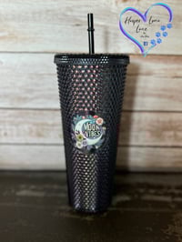 Image 1 of 24oz Moon Vibes Studded Tumbler