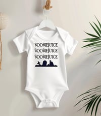 Image 3 of BoobieJuice Baby Bodysuit First Halloween Baby Gift- Beetle Juice Fans Baby Gift- Funny Halloween...